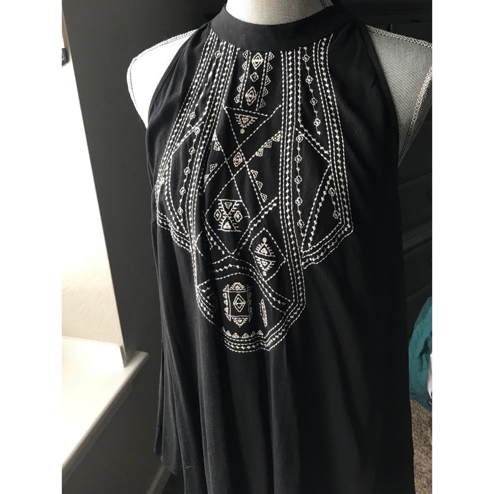 Tribal embroidered tank
